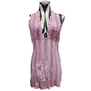 90s Pink Mesh Babydoll by FREDERICK'S OF HOLLYWOOD